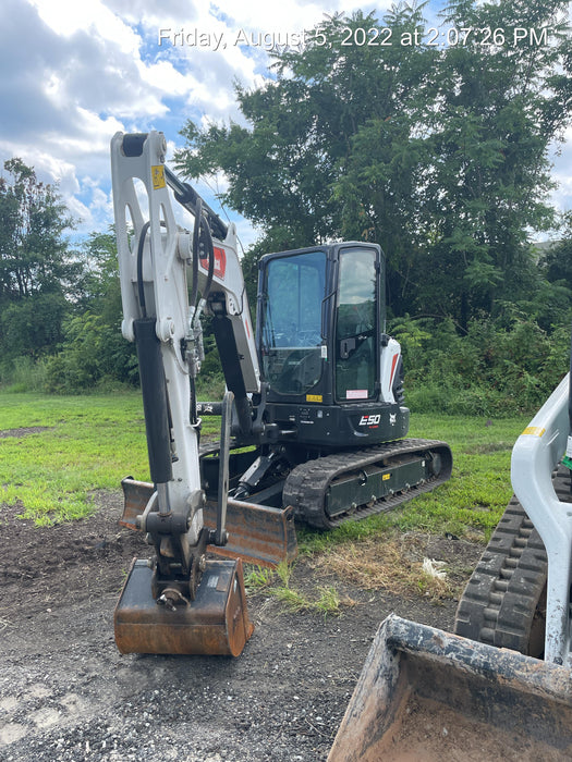 2022 Bobcat E50 Cab/Heat/Air, Rubber Tracks, Manual QC, Hydraulic Thumb