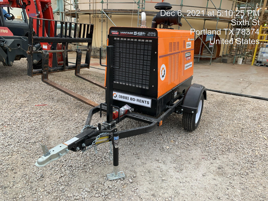 2021 Lincoln Electric Vantage 549X Ready Pak 3, ORANGE (includes trailer, cable rack, fender light kit)