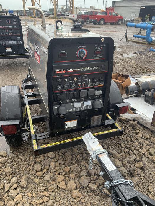 2019 Lincoln Electric Vantage 322 Lincoln Vantage 322 Welder w/Trailer, Light Kit, Cable Rack
