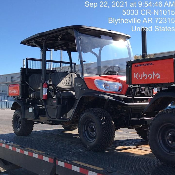 2021 Kubota RTV-X1140W-H Plastic Canopy, Windshield Acrylic Clear, LED Strobe Light, Wire Harness Kit, Back up Alarm