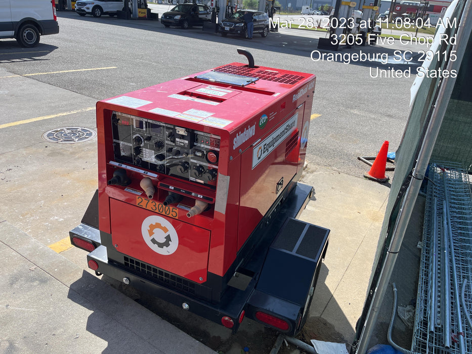 2022 Shindaiwa DGW400MDL Kubota D902 Engine, 23 HP, Dual Op Welder, Wire, Arc, Droop Stick, Tig, and CC Stick Functionality, Simulphase, 3 Phase and 1 Phase Gen Output, Single Axle NB Trlr, Slr Trckl Chrg 12V 12W, Fire Ext