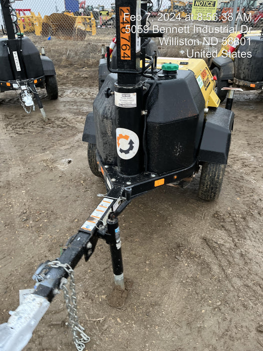 2022 Allmand NLV3GR (4) LED Light Fixture 350W, 23' Vertical Mast, 3kW Prime, Towable, ES Decals, T3