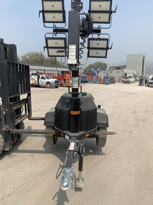 2021 Allmand NLV3GR (4) LED Light Fixture 350W, 23' Vertical Mast, 3kW Prime, Towable, Deep Sea L401, Leveling Jacks, Yanmar T4F 5.8hp