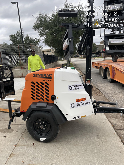 2023 Generac MLT2 Diesel, Flex Switch 120V Input, Powerzone Controller, 
(4) 320W LED Lights, 4kW Generator, 39.9 Gal Fuel Tank, 2" Ball, T3
