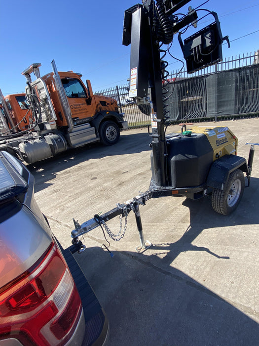 2022 Allmand NLV3GR (4) LED Light Fixture 350W, 23' Vertical Mast, 3kW Prime, Towable, Deep Sea L401, Leveling Jacks, Yanmar T4F 5.8hp