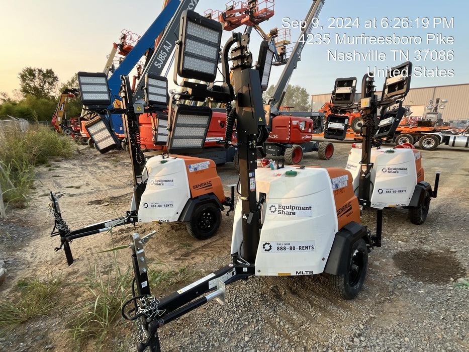 2023 Generac MLT2 Diesel, Flex Switch 120V Input, Powerzone Controller, 
(4) 320W LED Lights, 4kW Generator, 39.9 Gal Fuel Tank, 2" Ball, T3