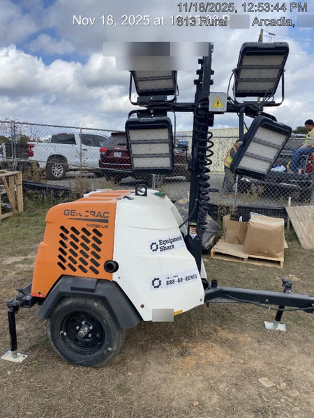 2024 Generac MLT2 Diesel, Flex Switch 120V Input, Powerzone Controller, 
(4) 320W LED Lights, 4kW Generator, 39.9 Gal Fuel Tank, 2" Ball, T3