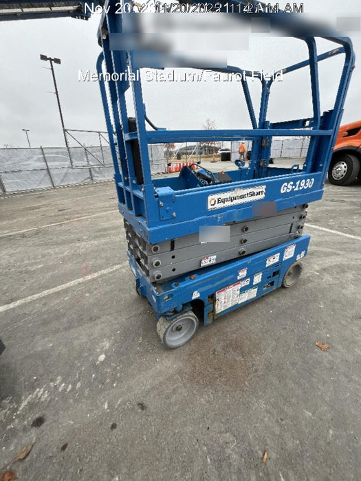 2018 Genie GS-1930 Genie GS-1930 w/Fixed Rail, Chain Entry