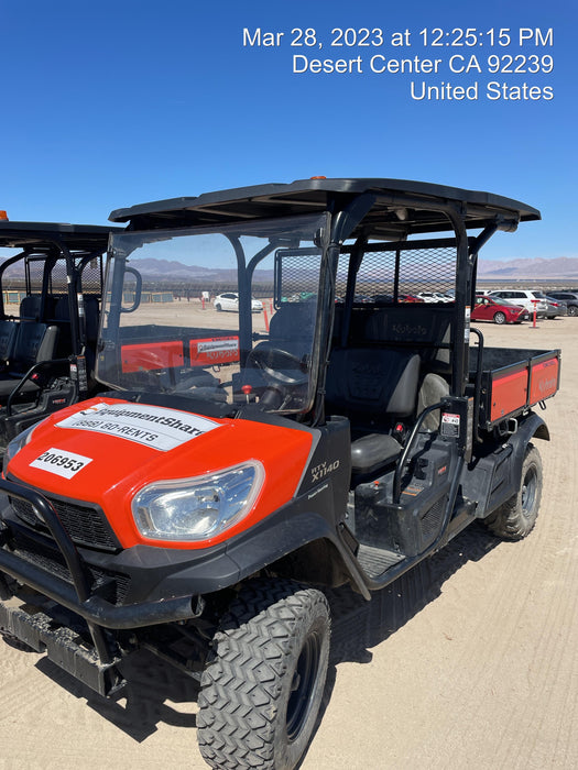 2022 Kubota RTV-X1140W-H Plastic Canopy, Windshield Acrylic Clear, LED Strobe Light, Wire Harness Kit, Back up Alarm