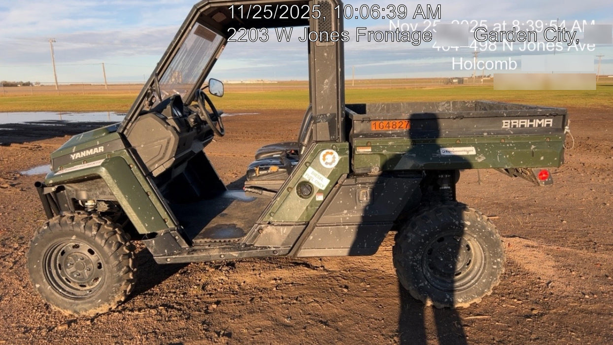 2021 Yanmar YU1000 Canopy, Steel Wheel, Poly WindShield, Beacon, Backup Alarm