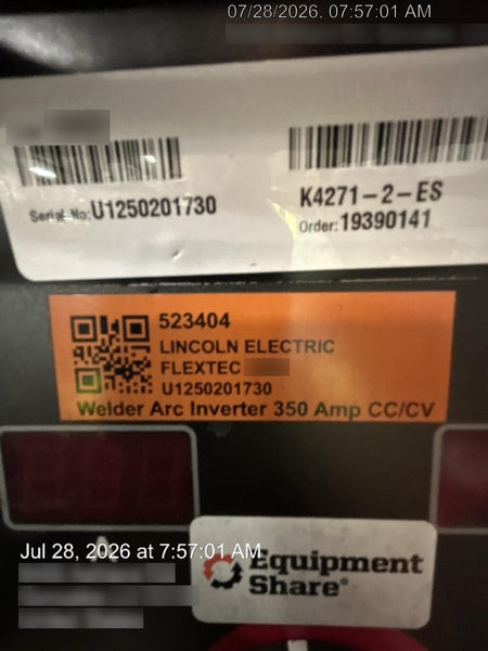 2025 LINCOLN ELECTRIC FLEXTEC 350X
