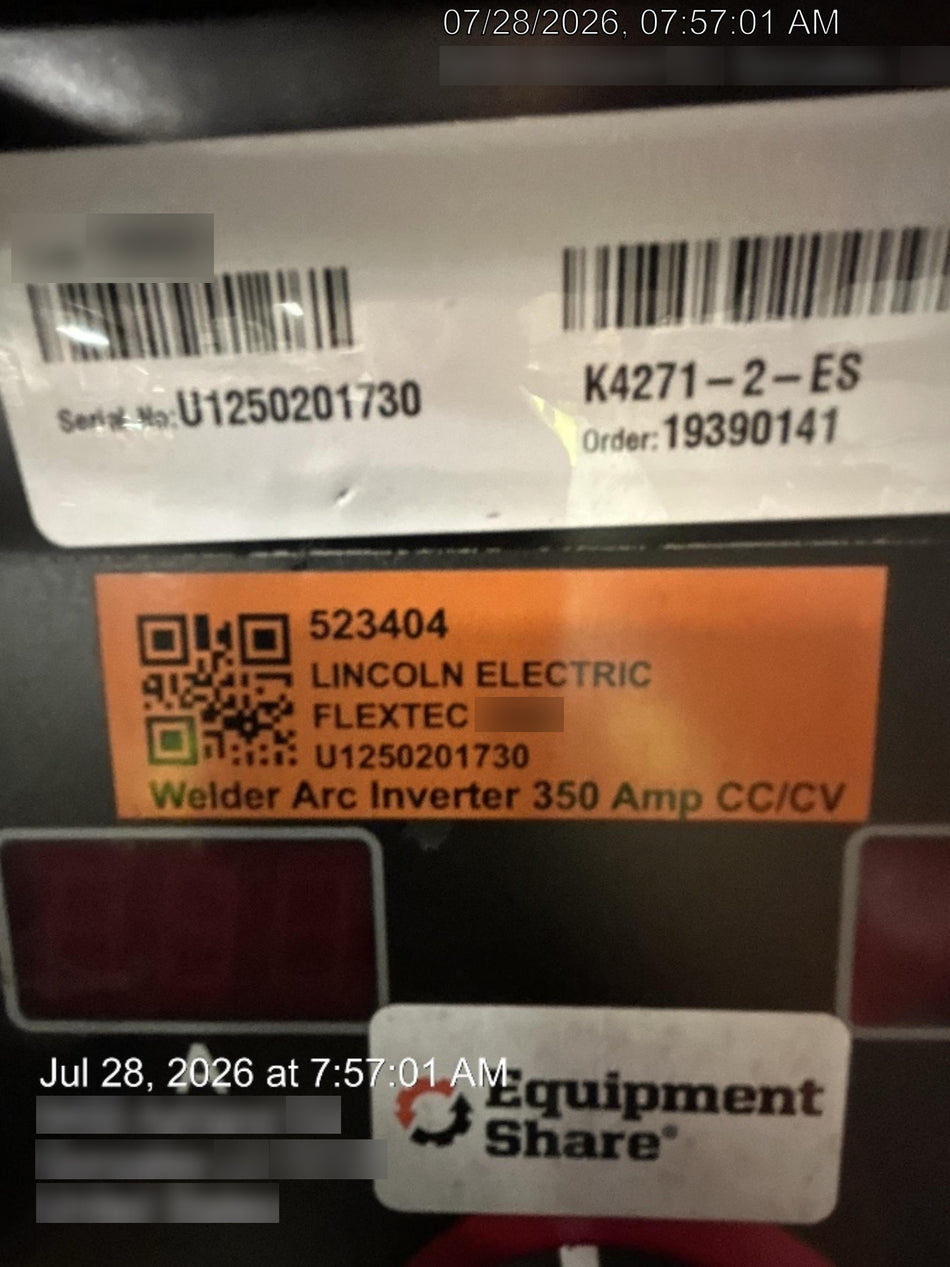 2025 LINCOLN ELECTRIC FLEXTEC 350X
