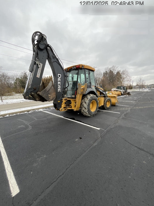 2020 John Deere 410L - Extendable Stick Cab/Heat/Air, 4WD, Extendable Stick, Pilot Controls, 2 Way Hydraulics, TAG Manual QC