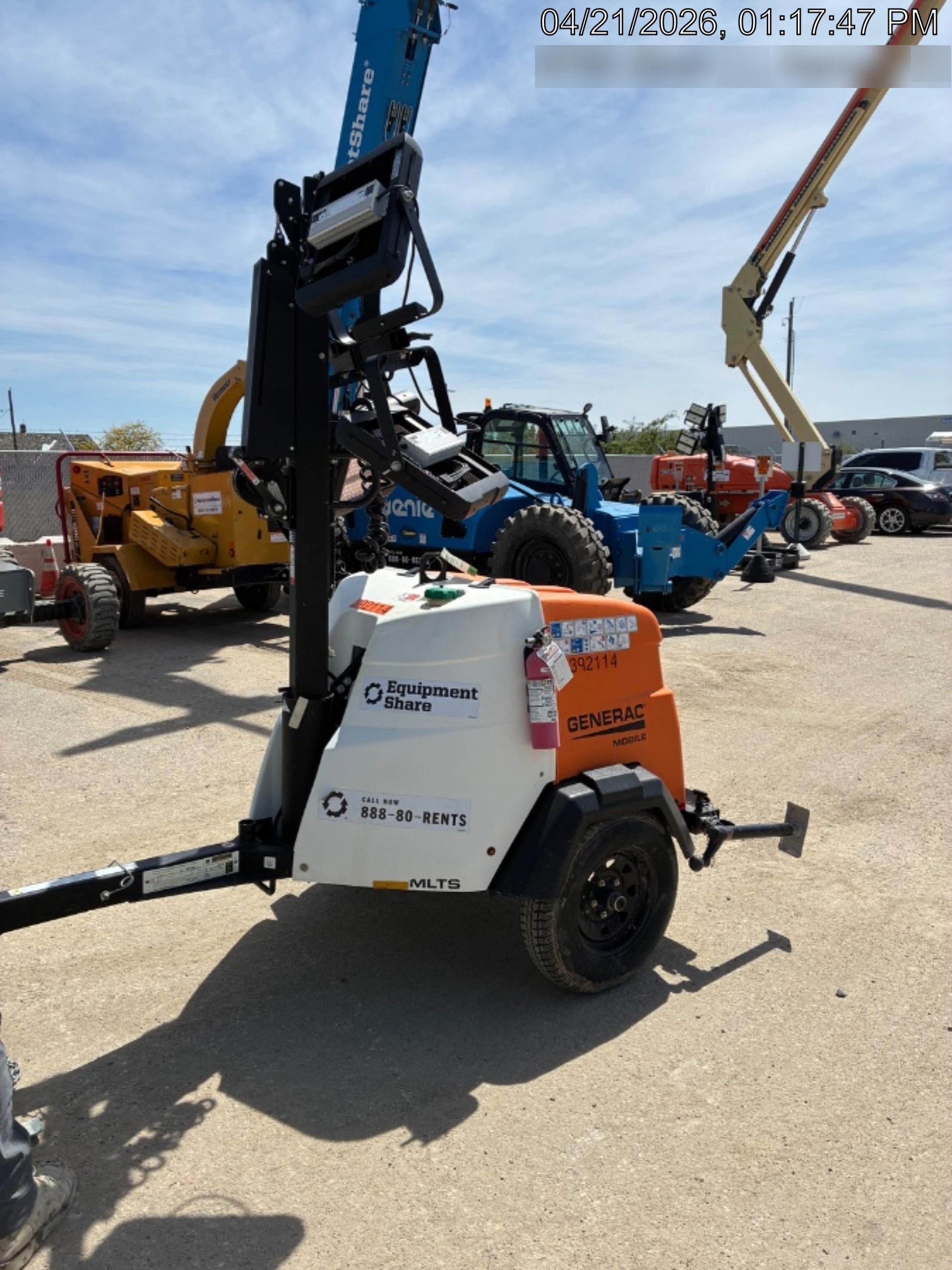 2024 Generac MLT2 Diesel, Flex Switch 120V Input, Powerzone Controller, 
(4) 320W LED Lights, 4kW Generator, 39.9 Gal Fuel Tank, 2" Ball, T3
