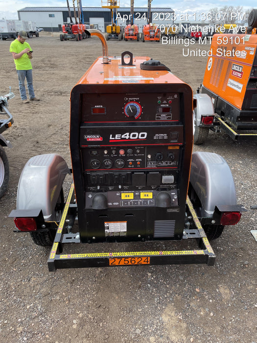 2022 Lincoln Electric LE400 Kubota V1505, Trlr, Cable Rack, Light Kit, ES Decals, T3