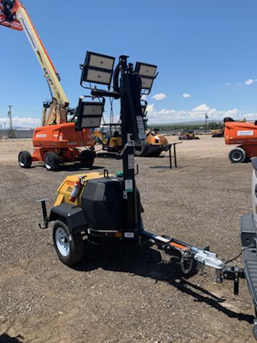 2021 Allmand NLV3GR (4) LED Light Fixture 350W, 23' Vertical Mast, 3kW Prime, Towable, Deep Sea L401, Leveling Jacks, Yanmar T4F 5.8hp