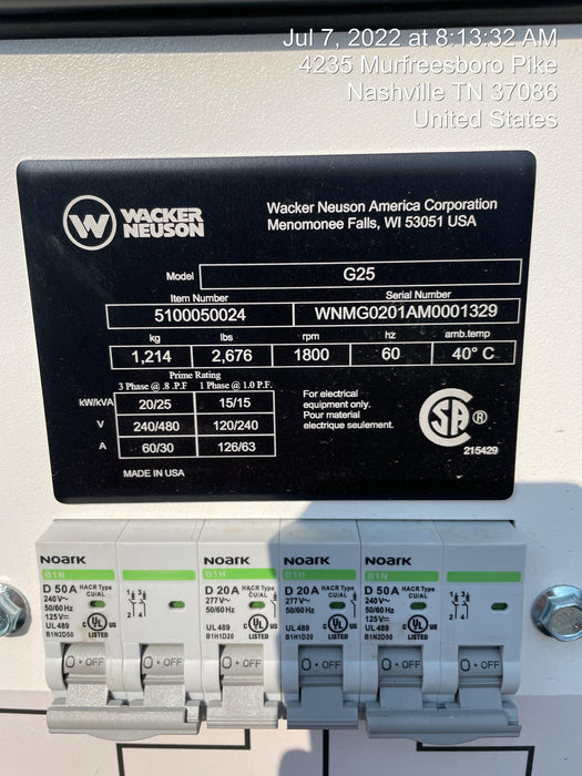 2022 WACKER NEUSON G25