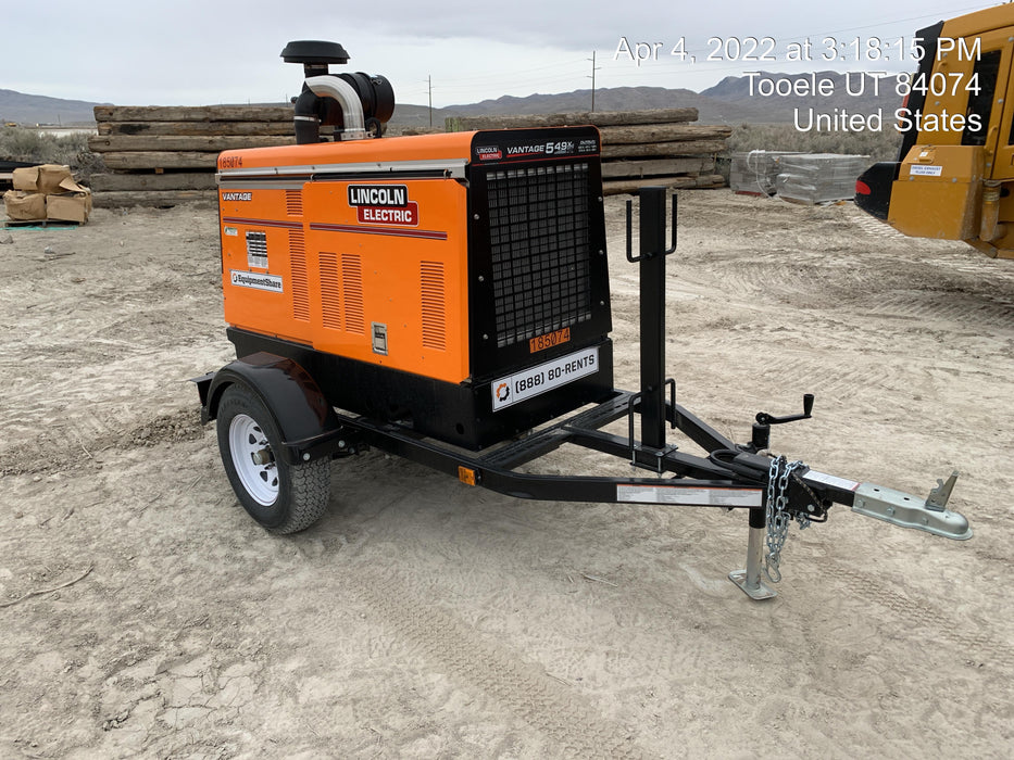 2021 Lincoln Electric Vantage 549X Ready Pak 3, ORANGE (includes trailer, cable rack, fender light kit)