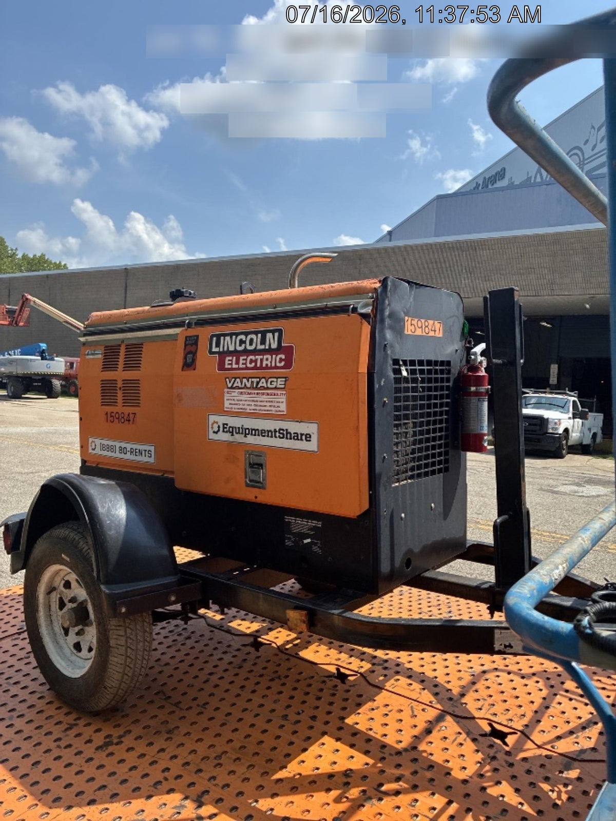 2021 Lincoln Electric Vantage 322 Vantage 322 Ready Pak 3 w/ Decals, ORANGE (includes trailer, cable rack, fender light kit) NO Telematics