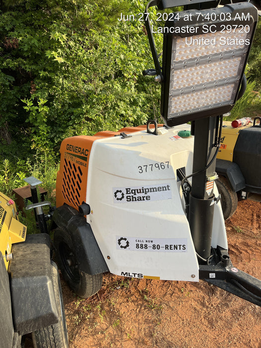 2023 Generac MLT2 Diesel, Flex Switch 120V Input, Powerzone Controller, 
(4) 320W LED Lights, 4kW Generator, 39.9 Gal Fuel Tank, 2" Ball, T3