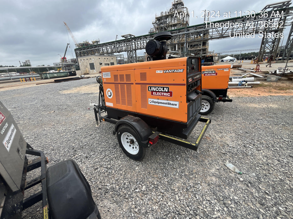 2021 Lincoln Electric Vantage 549X Ready Pak 3, ORANGE (includes trailer, cable rack, fender light kit)
