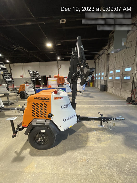 2023 Generac MLT2 Diesel, Flex Switch 120V Input, Powerzone Controller, 
(4) 320W LED Lights, 4kW Generator, 39.9 Gal Fuel Tank, 2" Ball, T3