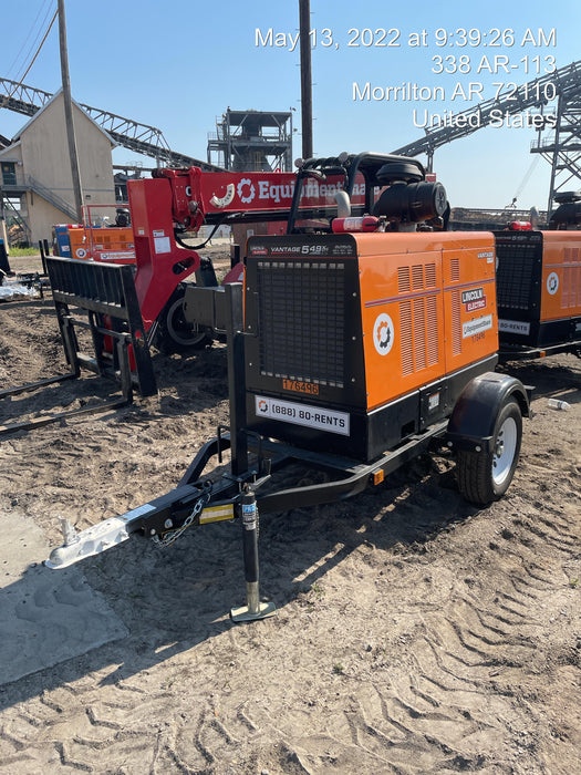 2021 Lincoln Electric Vantage 549X Ready Pak 3, ORANGE (includes trailer, cable rack, fender light kit)