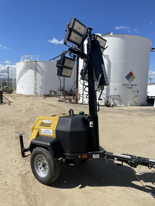 2022 Allmand NLV3GR (4) LED Light Fixture 350W, 23' Vertical Mast, 3kW Prime, Towable, ES Decals, T3