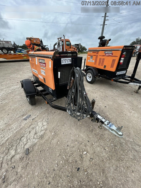 2021 Lincoln Electric Vantage 322 Vantage 322 Ready Pak 3 w/ Decals, ORANGE (includes trailer, cable rack, fender light kit) NO Telematics