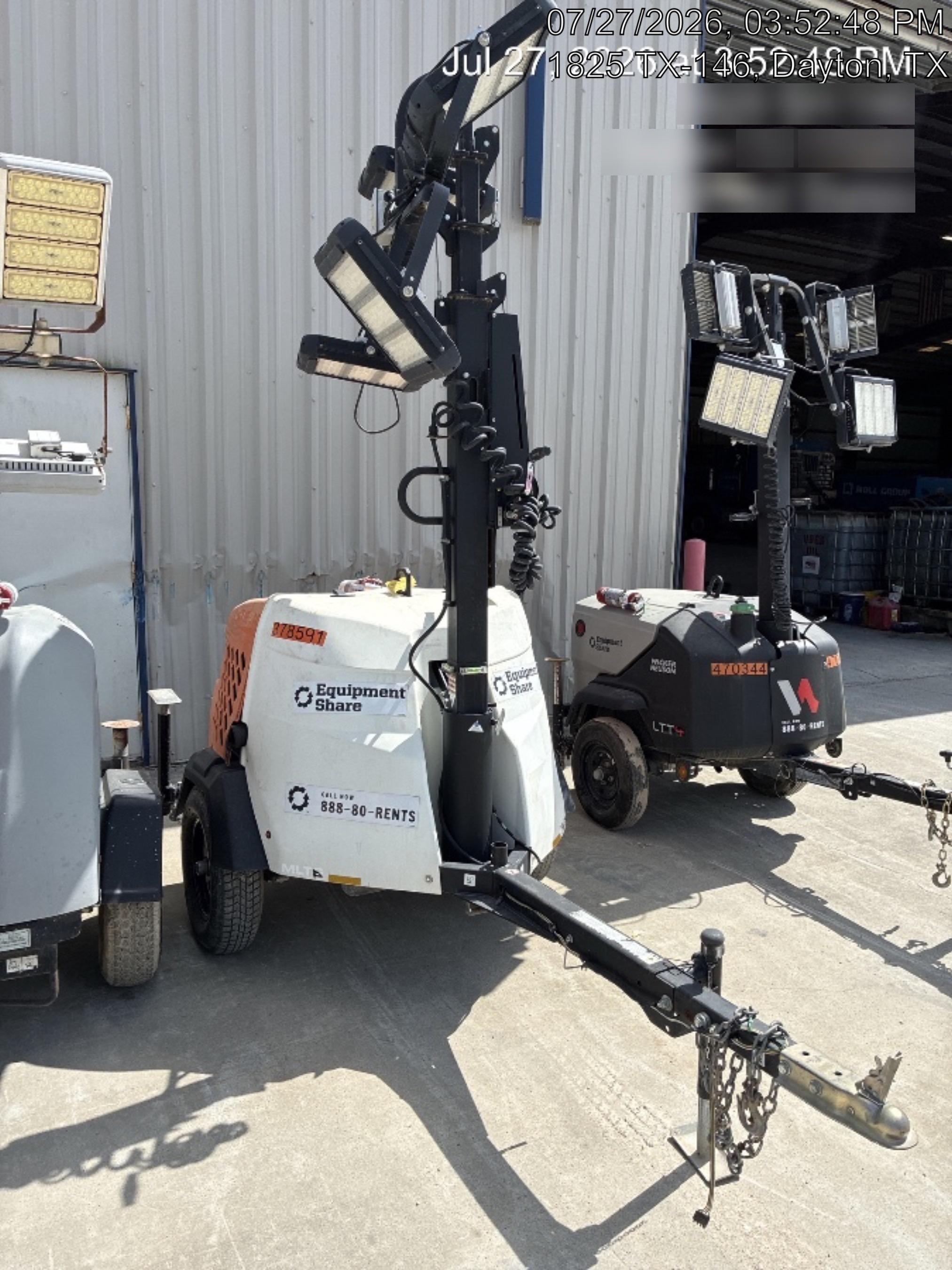 2023 Generac MLT2 Diesel, Flex Switch 120V Input, Powerzone Controller, 
(4) 320W LED Lights, 4kW Generator, 39.9 Gal Fuel Tank, 2" Ball, T3