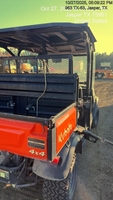 2021 Kubota RTV-X1140W-H Plastic Canopy, Windshield Acrylic Clear, LED Strobe Light, Wire Harness Kit, Back up Alarm