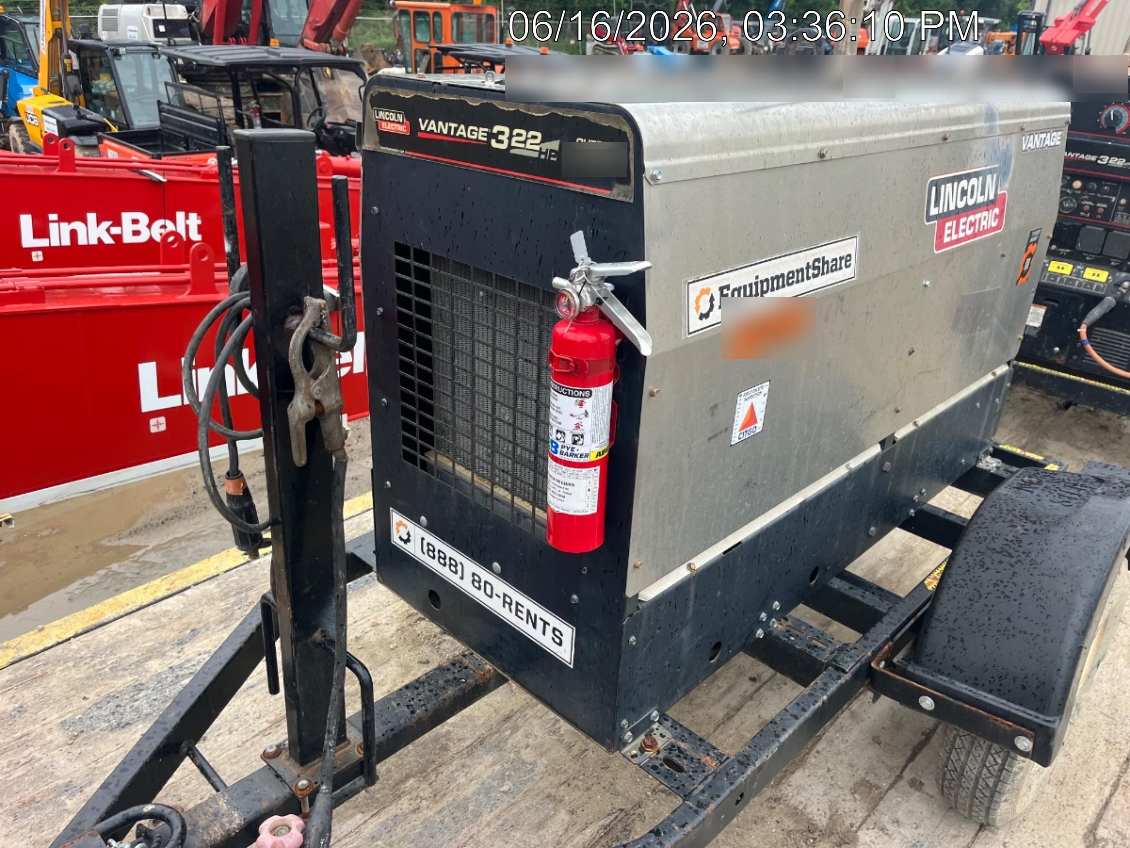 2020 Lincoln Electric Vantage 322 Welder Ready-Pak 3, w/ GPS & Decals (includes trailer, cable rack, fender light kit)