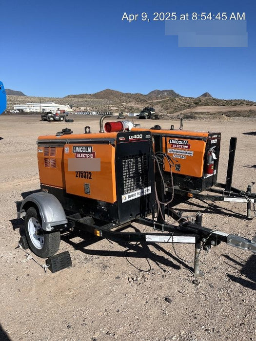 2022 Lincoln Electric LE400 Kubota V1505, Trlr, Cable Rack, Light Kit, ES Decals, T3