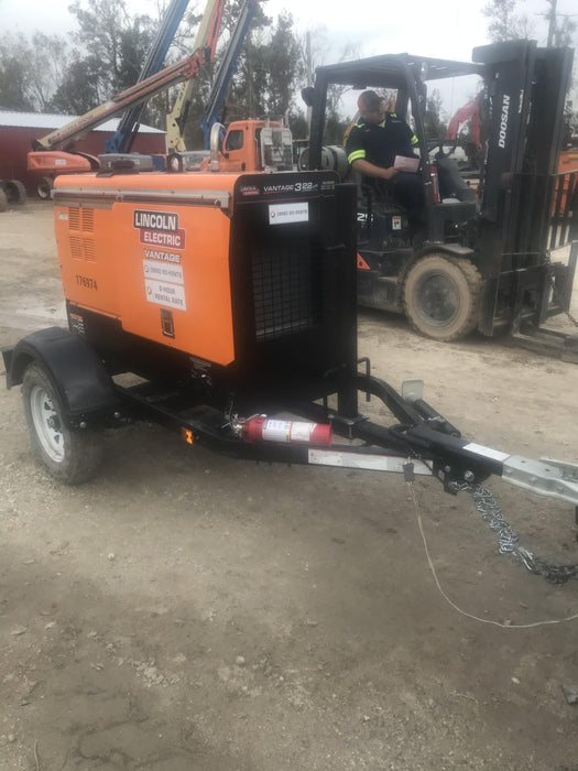 2021 Lincoln Electric Vantage 322 Vantage 322 Ready Pak 3 w/ Decals, ORANGE (includes trailer, cable rack, fender light kit) NO Telematics