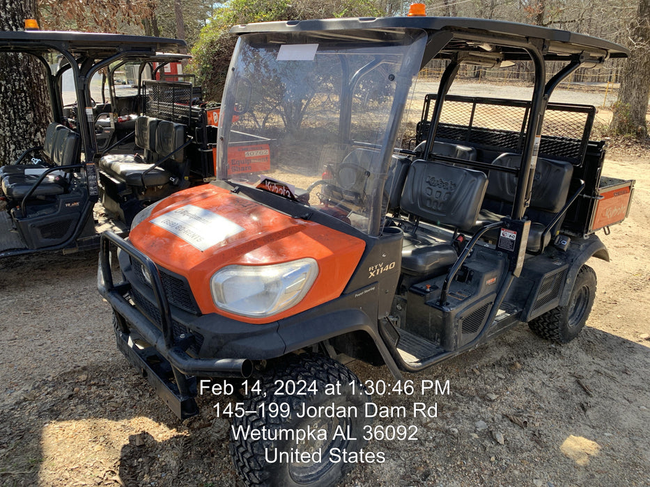 2021 Kubota RTV-X1140W-H Plastic Canopy, Windshield Acrylic Clear, LED Strobe Light, Wire Harness Kit, Back up Alarm