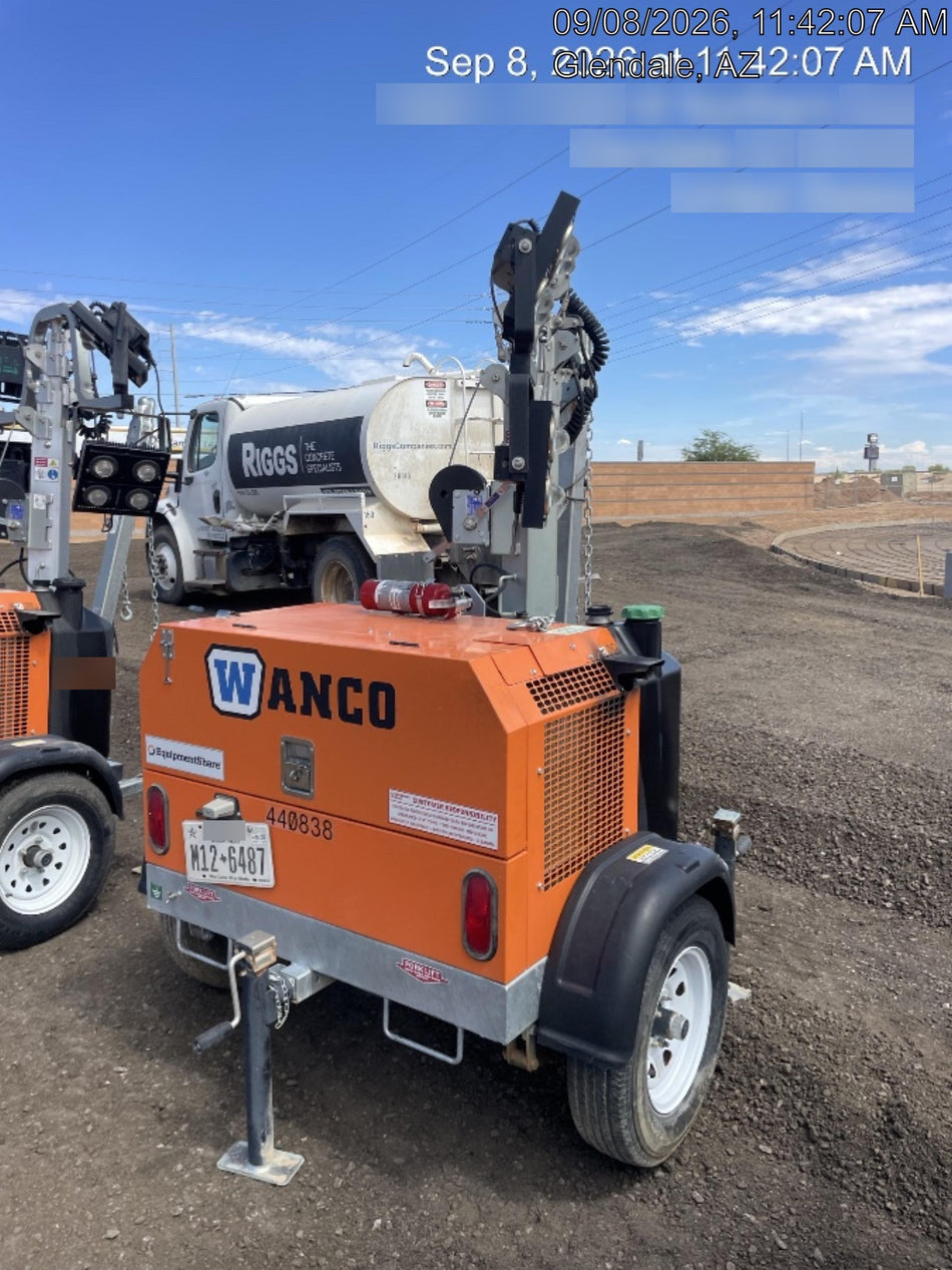 2024 Wanco WLTT-4MM4K Diesel, Deep Sea Controller, Shore Power Plug, Auto Start, (4) 350W LED Floodlights, 4kW Generator, 60 Gal Fuel Tank, 2" Ball, T3