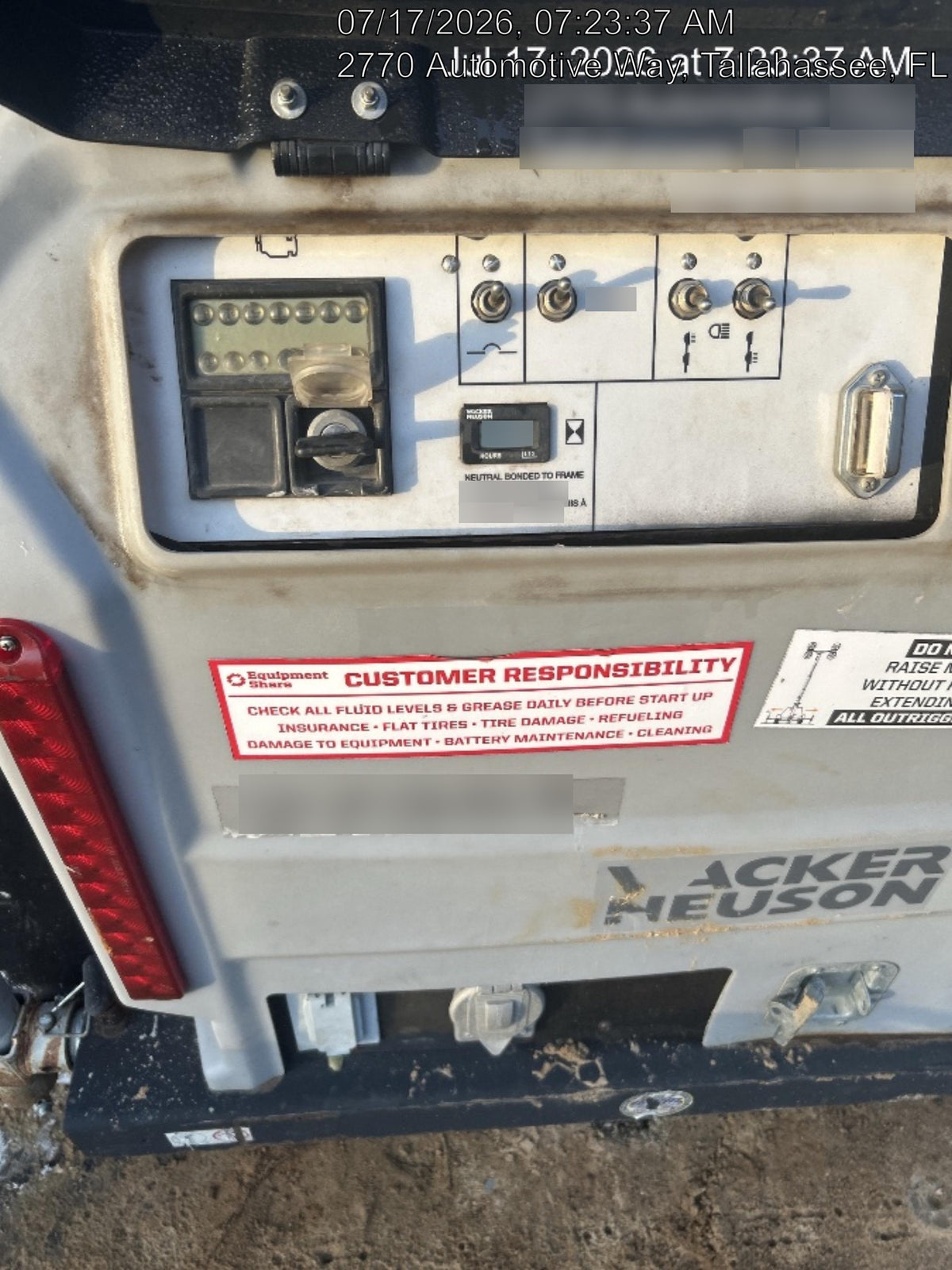2019 Wacker Neuson LTV6L-MH Standard Options, ES Track Hardware, Fuel Level Sensor