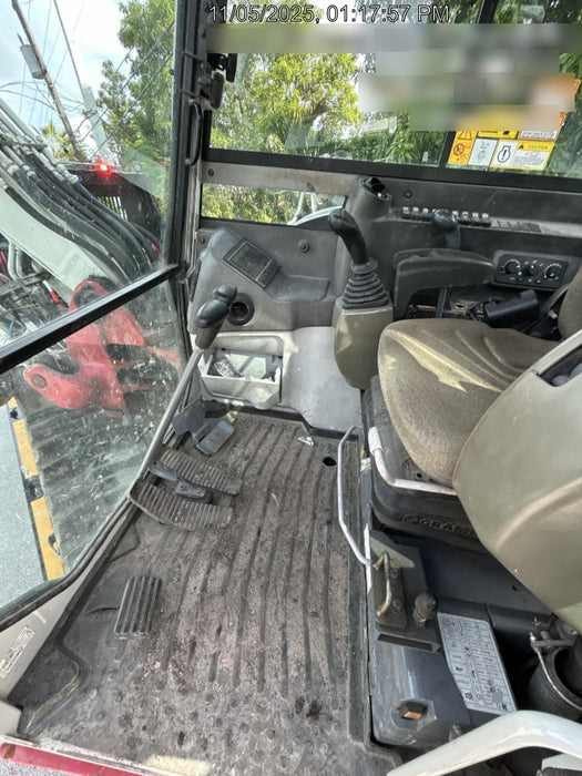 2019 Takeuchi TB290 Cab, AC, Rubber Tracks, Dozer Blade, Travel Alarm, Control Pattern Change Valve, Auxiliary Hydraulics w/18" Quick Coupler Bucket with teeth, 6.2 cu. ft. capacity/24" Quick Coupler Bucket with teeth, 8.6 cu. ft. capacity/36" Quick Coupler Bucket with teeth, 13.4 cu. ft. capacity, Quick Coupler, Hydraulic Thumb Installed