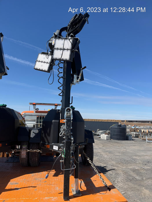 2022 Allmand NLV3GR (4) LED Light Fixture 350W, 23' Vertical Mast, 3kW Prime, Towable, ES Decals, T3