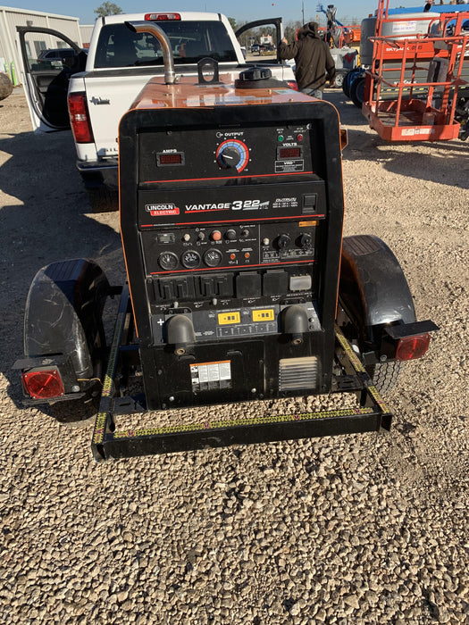 2021 Lincoln Electric Vantage 322 Vantage 322 Ready Pak 3 w/ Decals, ORANGE (includes trailer, cable rack, fender light kit) NO Telematics