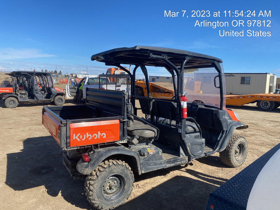 2022 Kubota RTV-X1140W-H Plastic Canopy, Windshield Acrylic Clear, LED Strobe Light, Wire Harness Kit, Back up Alarm