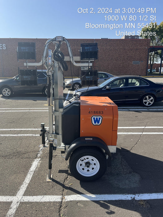 2024 Wanco WLTT-4MM4K Diesel, Deep Sea Controller, Shore Power Plug, Auto Start, (4) 350W LED Floodlights, 4kW Generator, 60 Gal Fuel Tank, 2" Ball, T3