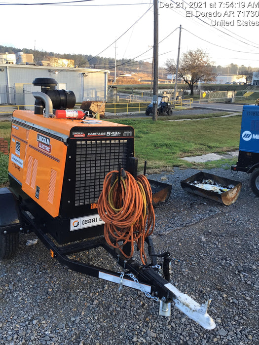 2021 Lincoln Electric Vantage 549X Ready Pak 3, ORANGE (includes trailer, cable rack, fender light kit)
