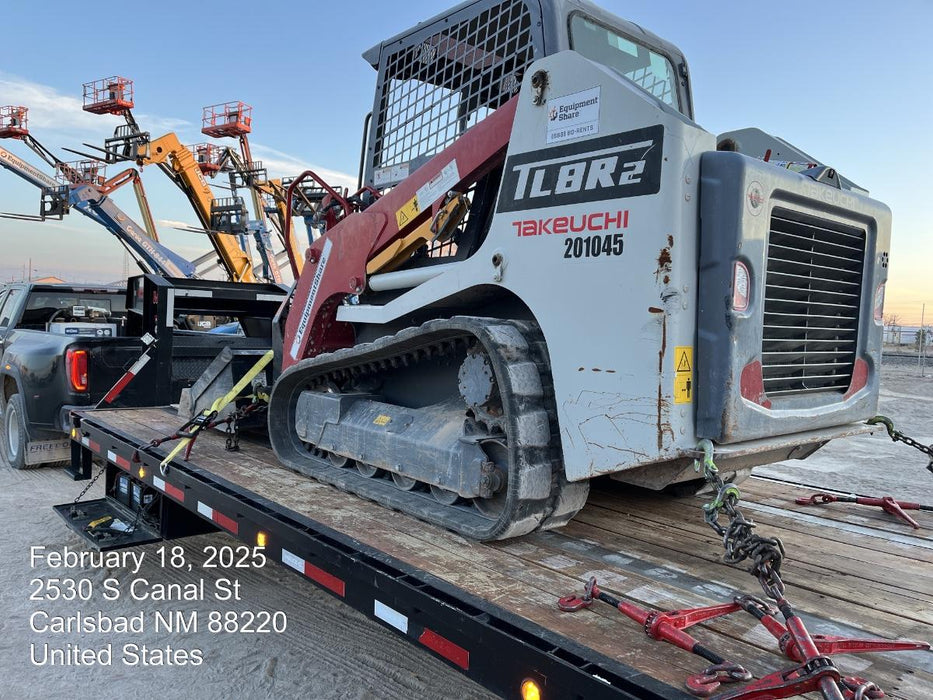 2022 Takeuchi TL8R2-R 74hp Kubota Diesel, Canopy, Rubber Tracks, Manual QC