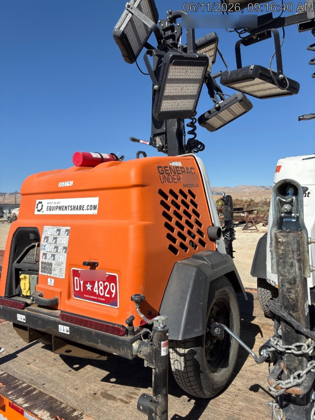 2023 Generac MLT2 Diesel, Flex Switch 120V Input, Powerzone Controller, (4) 320W LED Lights, 4kW Generator, 39.9 Gal Fuel Tank, 2" Ball, T3