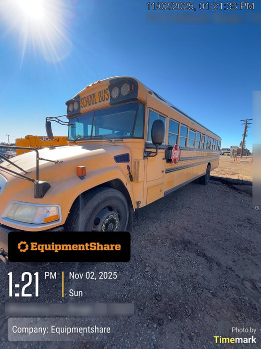 2012 BLUE BIRD 72 Passenger Bus