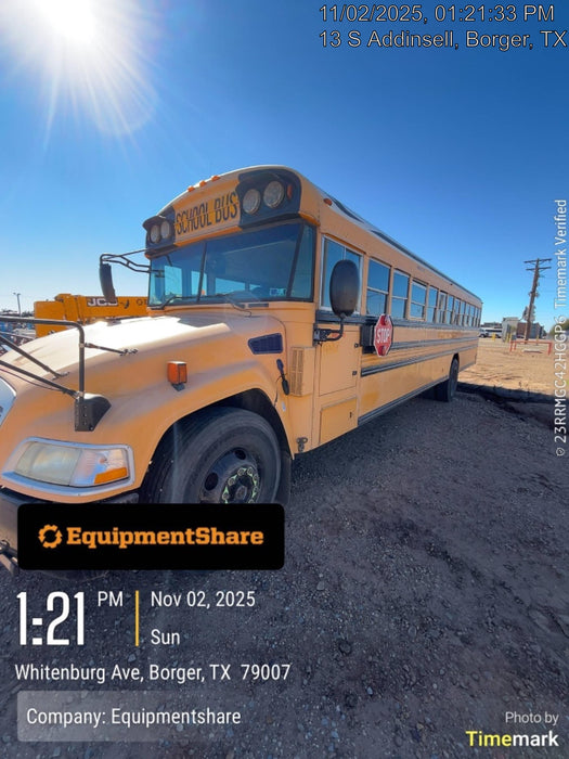 2012 BLUE BIRD 72 Passenger Bus