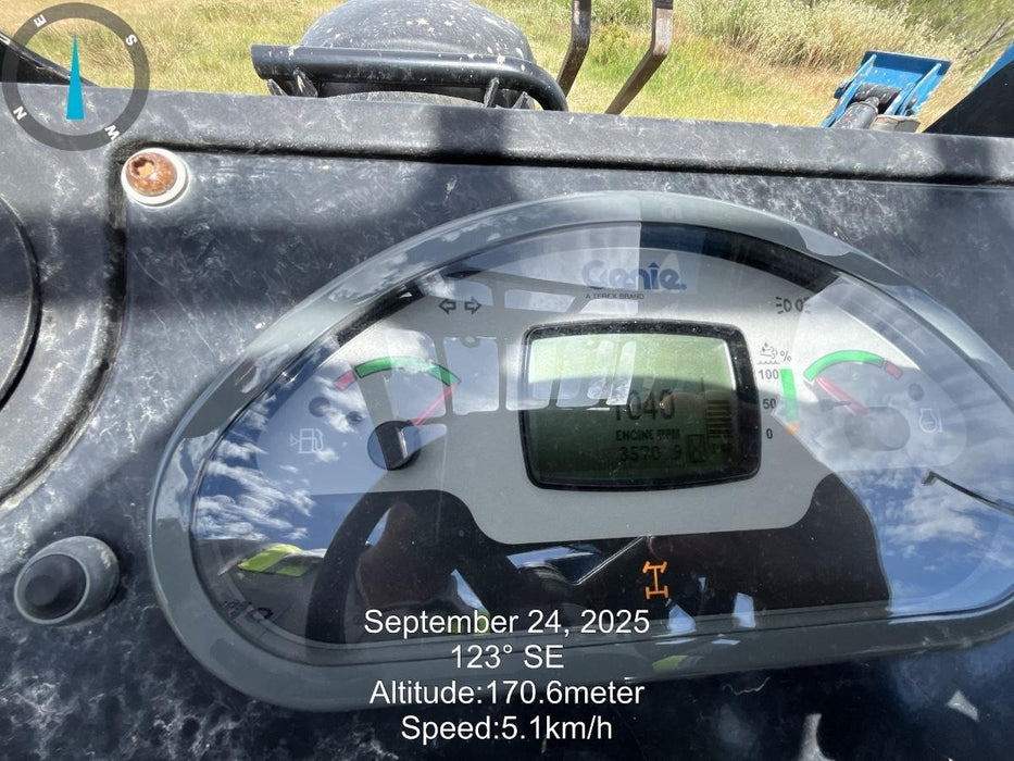 2018 Genie GTH-1056 GTH-1056 w/Open ROPS, Solid Tires, Work Lights, 60" carriage/forks, cab mesh, beacon