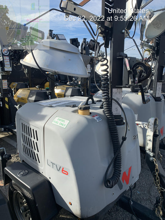 2022 Allmand NLV3GR (4) LED Light Fixture 350W, 23' Vertical Mast, 3kW Prime, Towable, ES Decals, T3