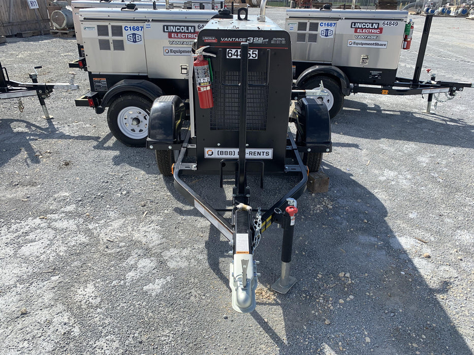 2020 Lincoln Electric Vantage 322 Welder Ready-Pak 3, w/ GPS & Decals (includes trailer, cable rack, fender light kit)